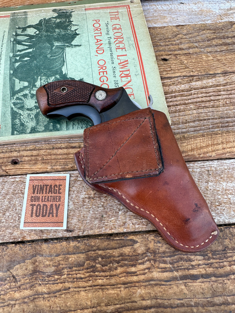 Vintage George Lawrence Brown Leather IWB Holster For S&W Charter 36 37 42 40 60