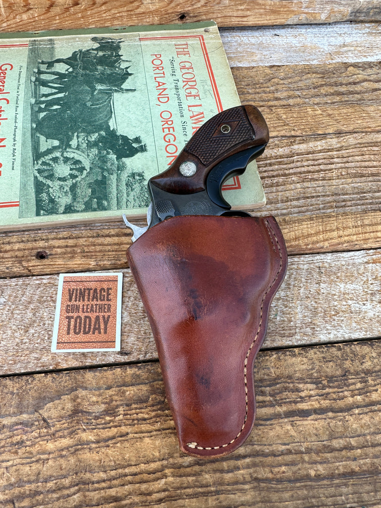 Vintage George Lawrence Brown Leather IWB Holster For S&W Charter 36 37 42 40 60