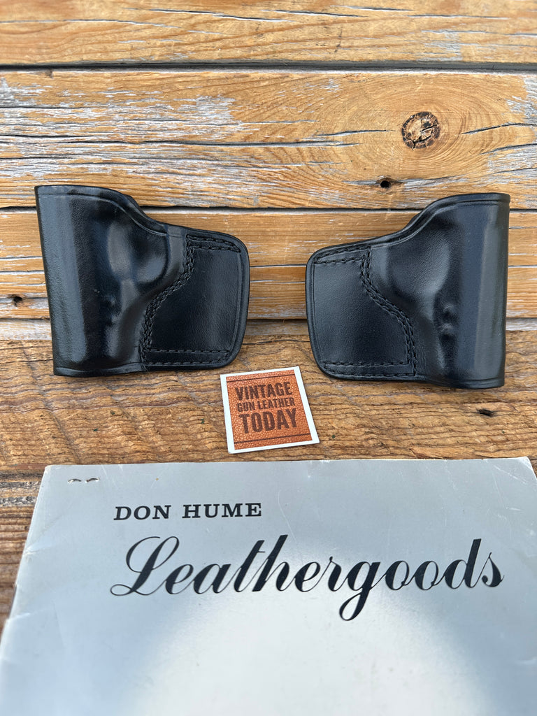 Vintage Don Hume JIT Slide Black  Leather OWB Holster for Phoenix HP 22 LR