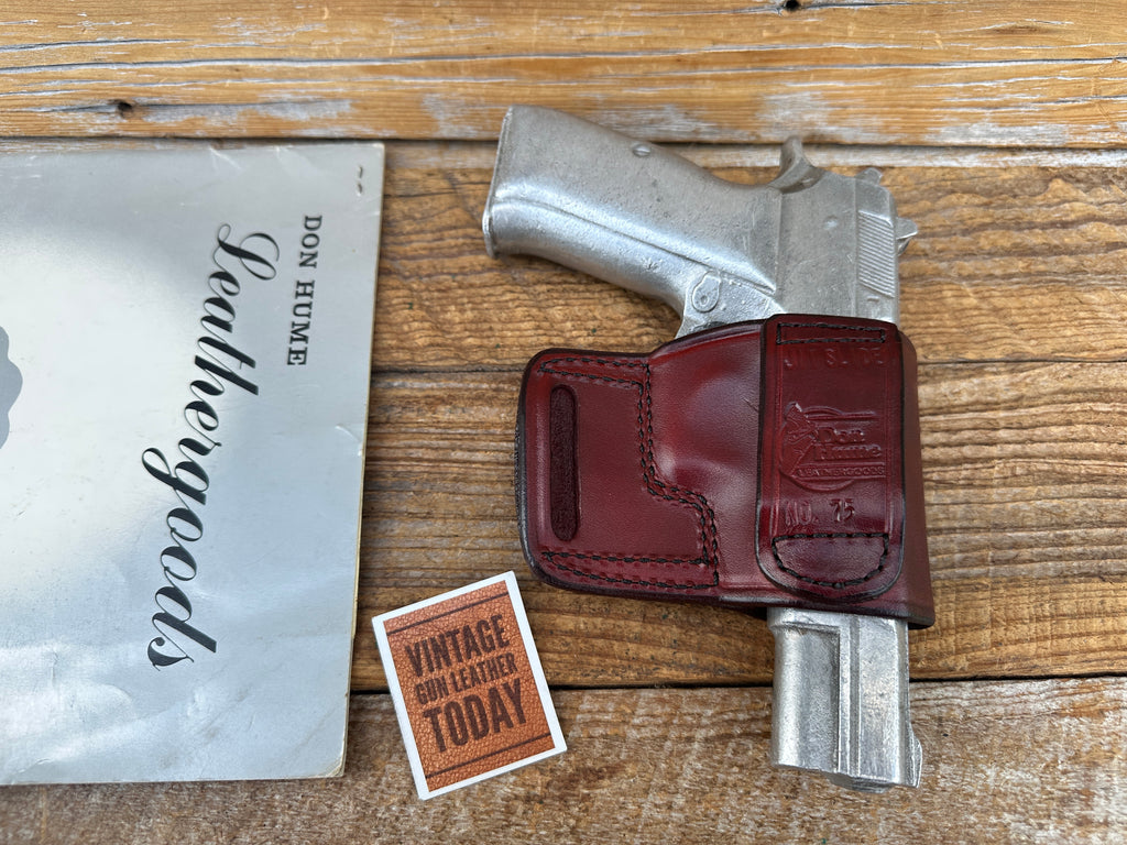 Vintage Don Hume Leather OWB Open Top JIT Slide Holster for Tanfoglio TZ 75