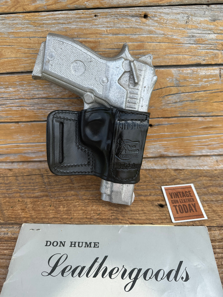 Vintage Don Hume JIT Slide Open Top Leather OWB Holster For Taurus PT908