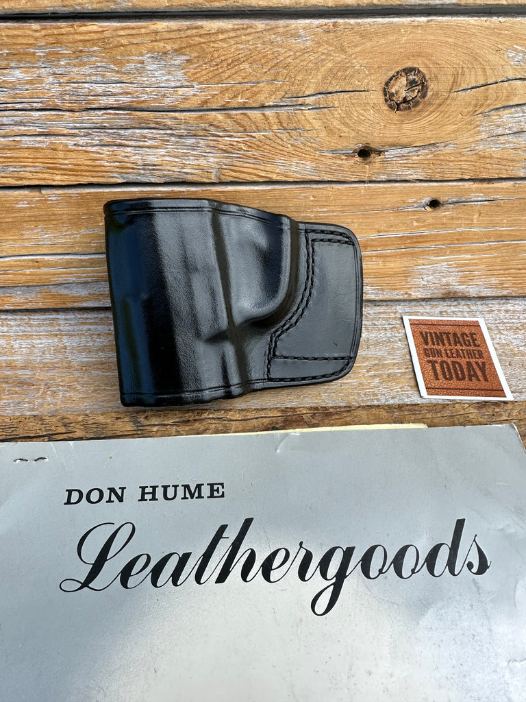 Vintage Don Hume Black Leather OWB  JIT Slide For S&W Model 99 45 ACP
