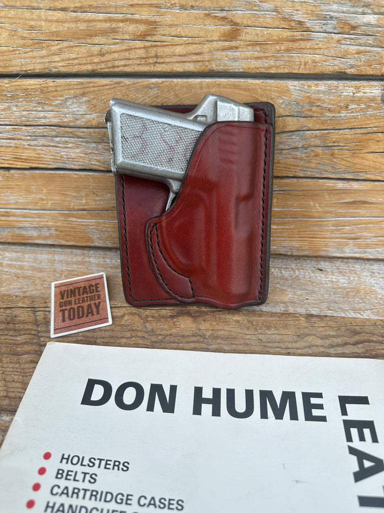 Vintage Don Hume Brown Leather 002 62 Pocket Holster for AMT Backup .380