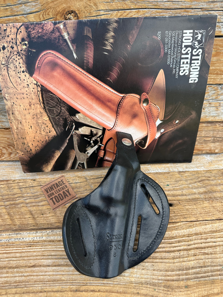 Strong 830 3 Slot Black Leather OWB Holster For S&W 10 13 64 65 547 3" Left