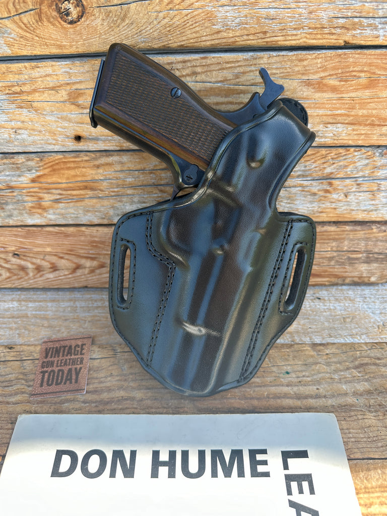 Vintage Don Hume H721 11-5 Black Leather OWB Holster for Browning Hi Power