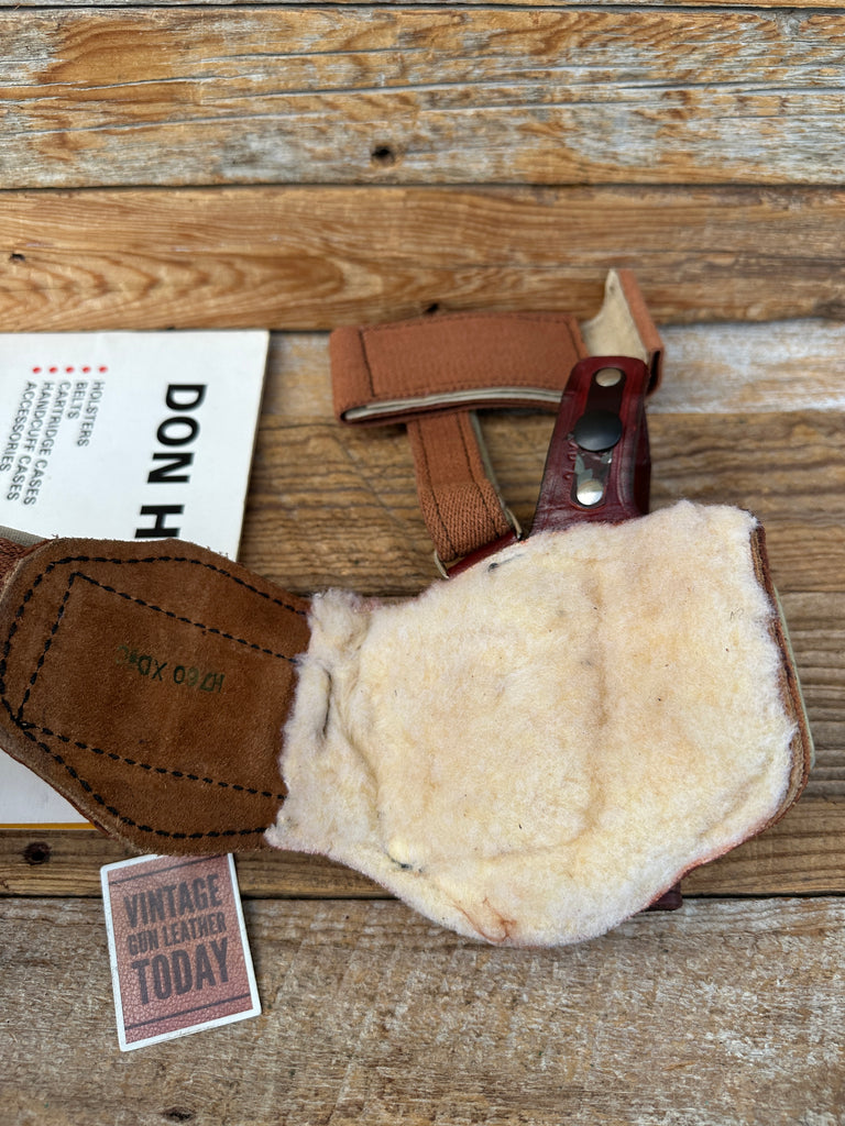 Don Hume Brown Leather Wool Padded Ankle Holster For Spingfield XD Sub Compact