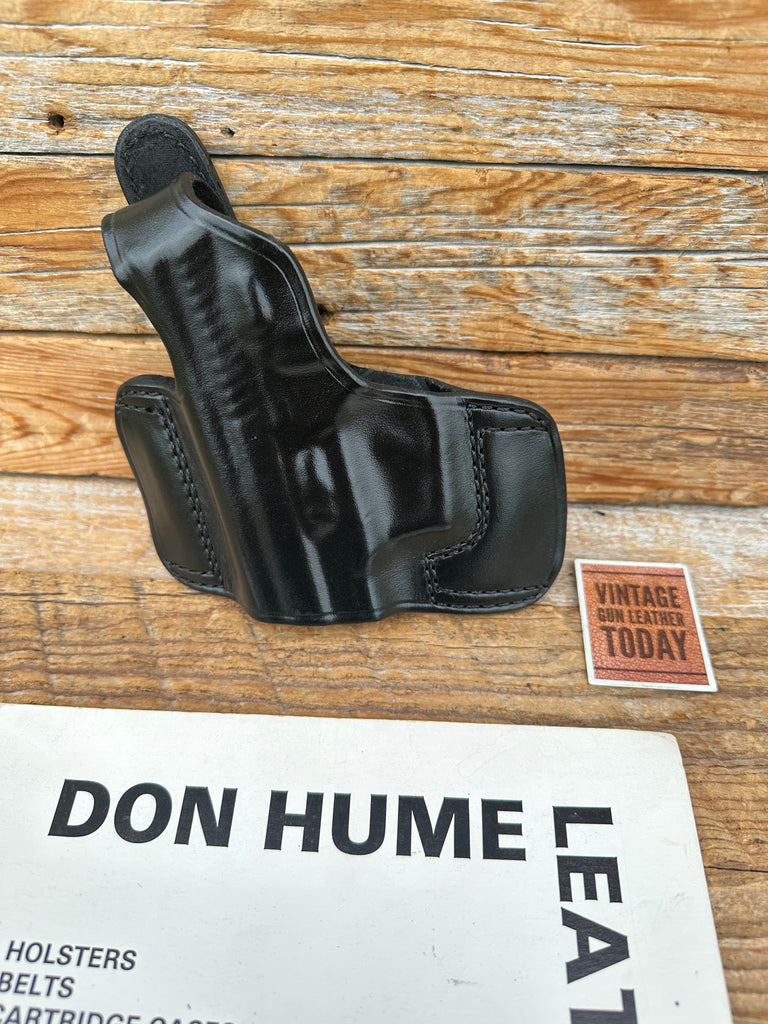 Vintage Don Hume H717 Open Slot Black Leather OWB Holster For Sig P229R DAK Rail