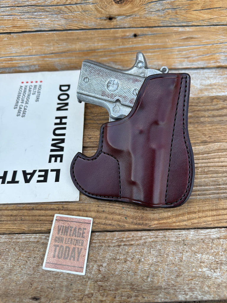 Don Hume 001 Brown Leather Front Pocket Holster For Colt .380 Pony