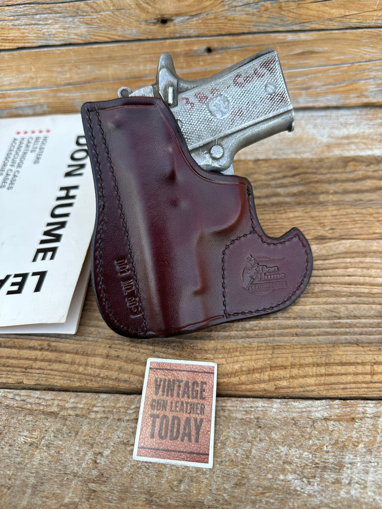 Don Hume 001 Brown Leather Front Pocket Holster For Colt .380 Pony