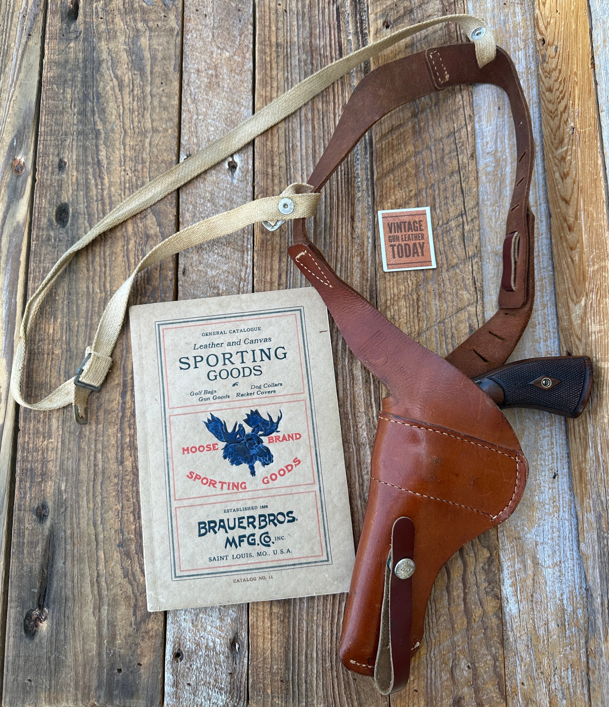 Vintage Bucheimer 504 Brown Leather Shoulder Holster Rig For 4