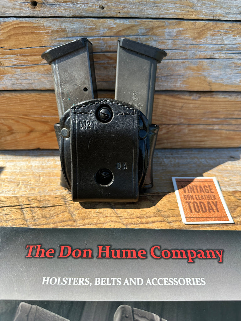 Don Hume Black Basket Leather Double Magazine Carrier Sig Steel Double Stack