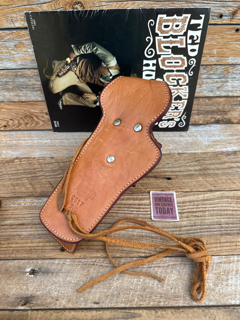 Ted Blocker Star CFD Brown Leather Cross Draw Holster for Colt Single Action 5.5