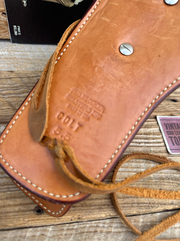Ted Blocker Star CFD Brown Leather Cross Draw Holster for Colt Single Action 5.5