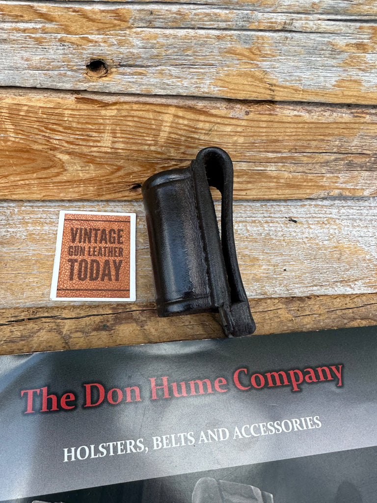 Don Hume Duty BROWN Leather Small Flashlight Holder 7/8" Diameter 2 1/4" Slot