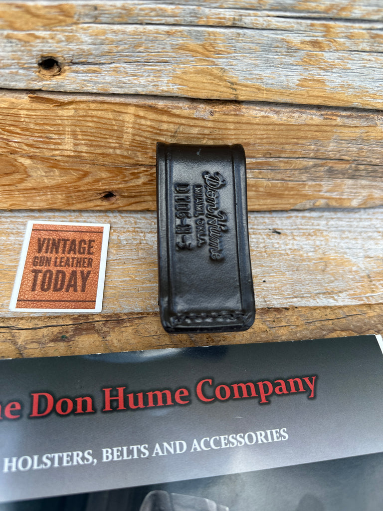 Don Hume Duty BROWN Leather Small Flashlight Holder 7/8" Diameter 2 1/4" Slot