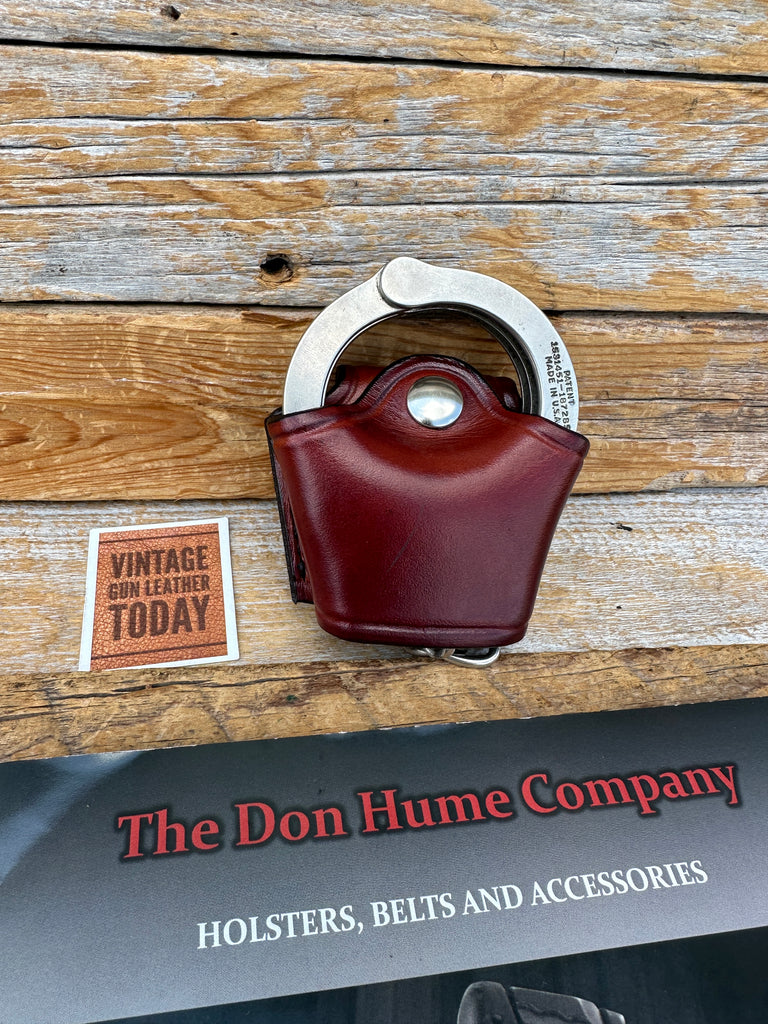 Don Hume S Brown Plain Bikini Chain Hinge Security Cuff Handcuff Case C306-1