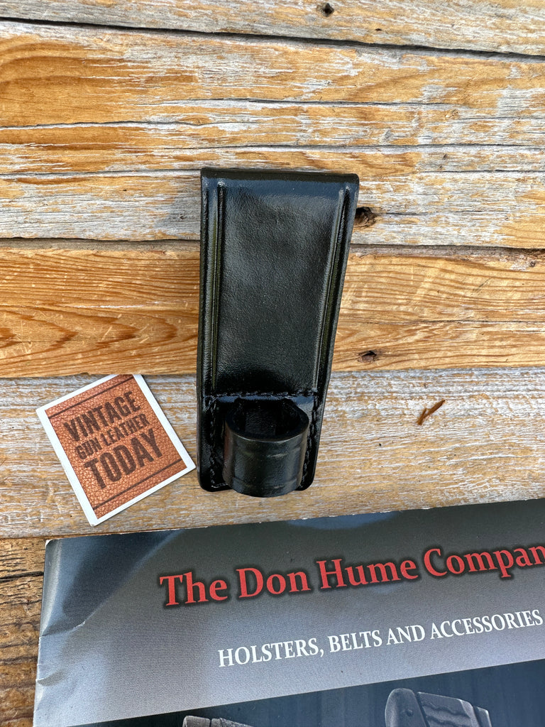 Don Hume Duty Black Leather Small Flashlight Holder 3/4" Diameter 2 1/4" Slot