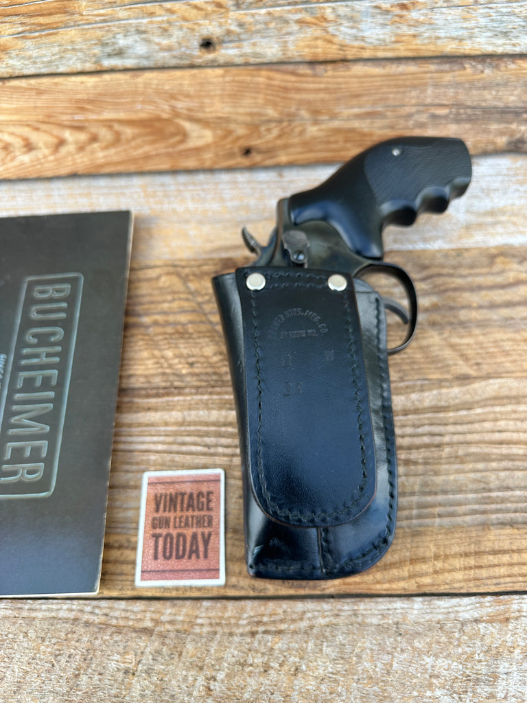 Vintage Brauer Brothers DW 33 Black Leather Holster  For 2 1/2" S&W K Revolver