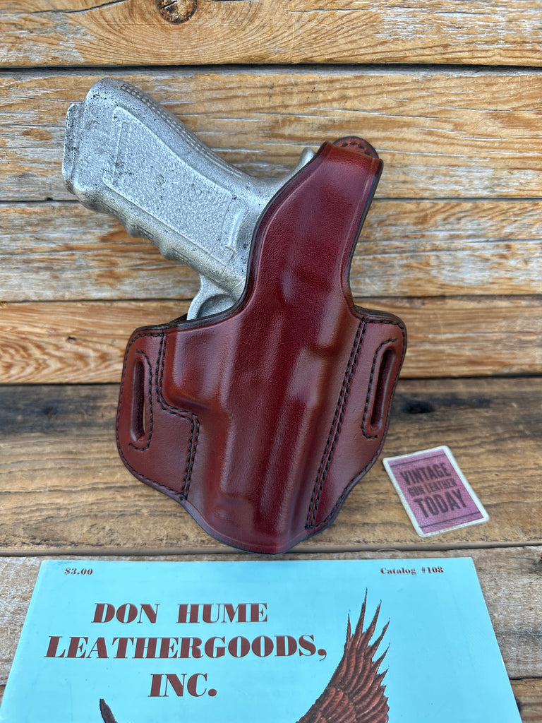 Don Hume H721 30-3 1/2 Saddle Brown Leather OWB Holster For GLOCK G17 G22 G31
