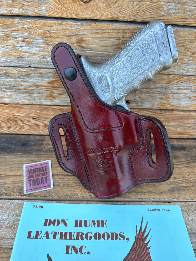 Don Hume H721 30-3 1/2 Saddle Brown Leather OWB Holster For GLOCK G17 G22 G31