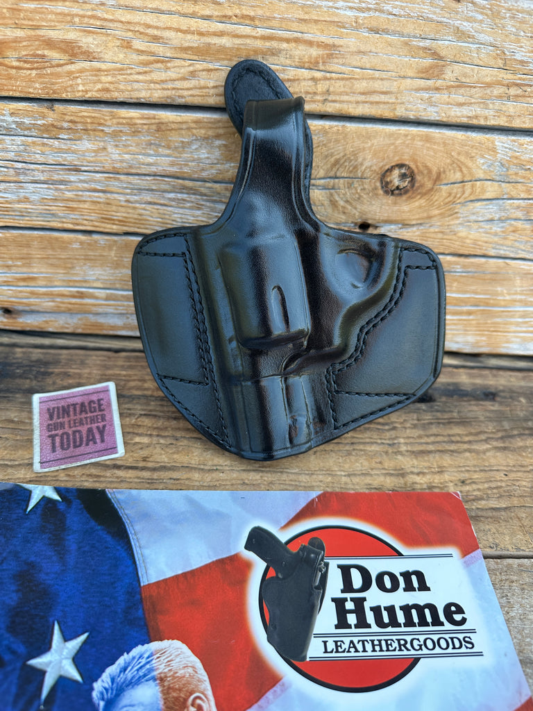 Vintage Don Hume H721 TB 52 2 1/4" CS Black Leather OWB Holster For Ruger SP101