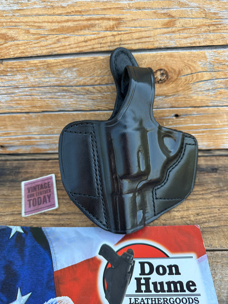 Vintage Don Hume H721 TB 52 2 1/4" CS Black Leather OWB Holster For Ruger SP101