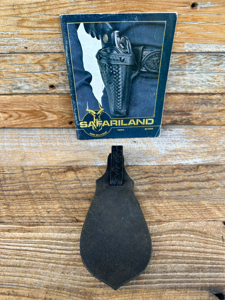 Vintage Safariland Black Basket Leather Duty Key Flap Key Holder