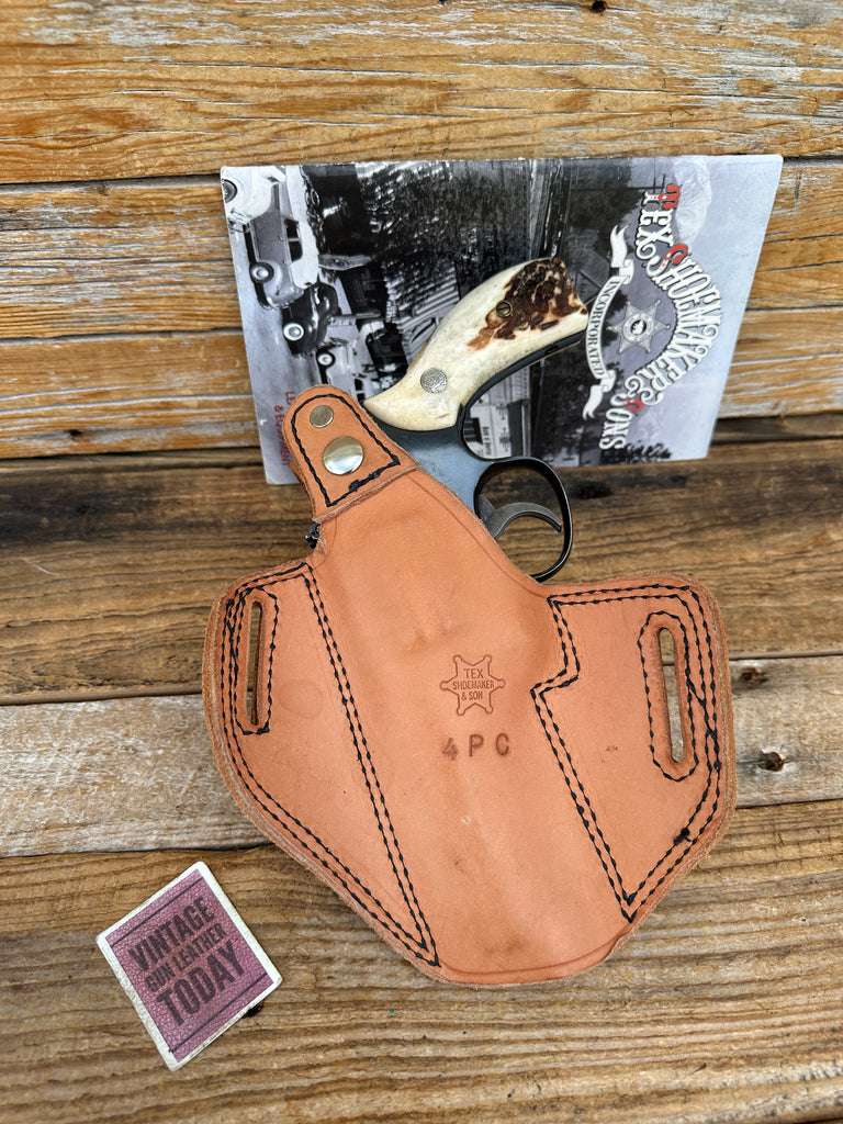 Tex Shoemaker Brown Basket Leather Holster For S&W K Ruger Speed Security BS RT