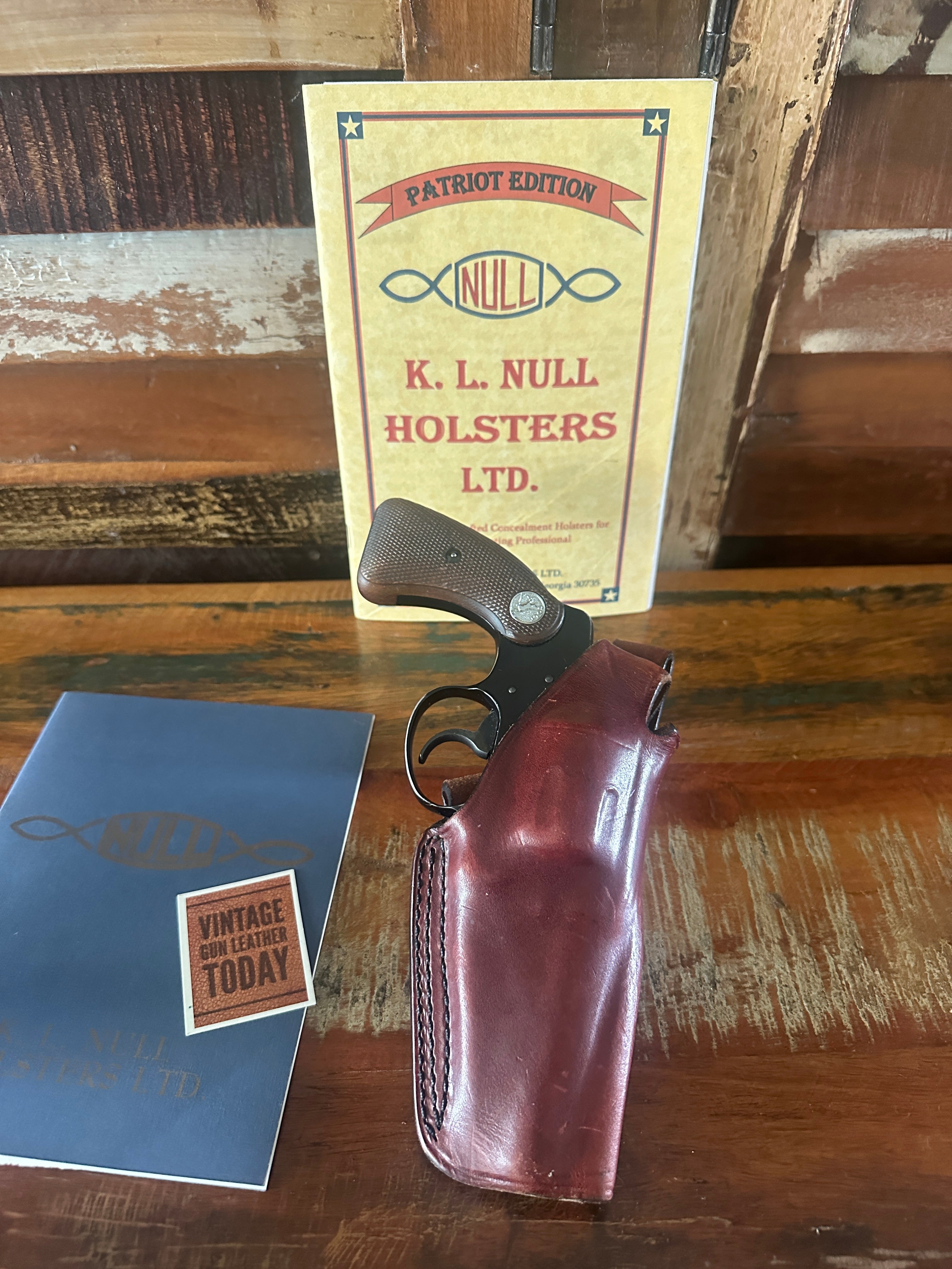 Vintage Ken Null Brown Horsehide Leather Holster for Colt D Frame 3