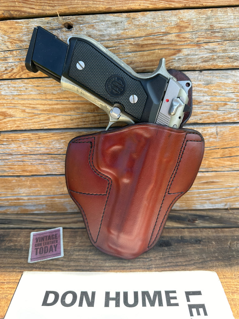 Don Hume H721 OT Black / Brown Leather Holster For Beretta Brigadier 92FS