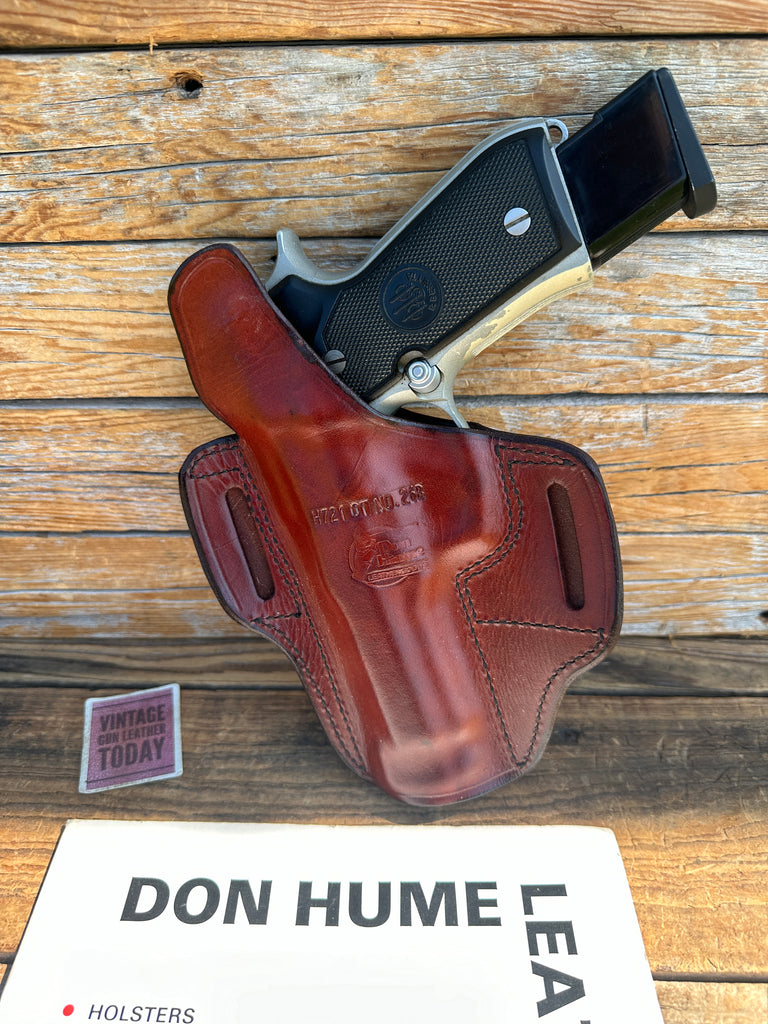 Don Hume H721 OT Black / Brown Leather Holster For Beretta Brigadier 92FS