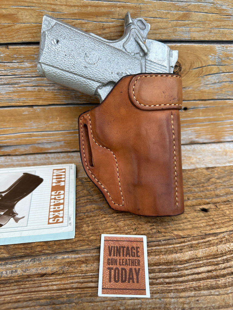 Vintage 1970s Milt Sparks 55BN Brown Leather Colt Officers 45 1911 Holster