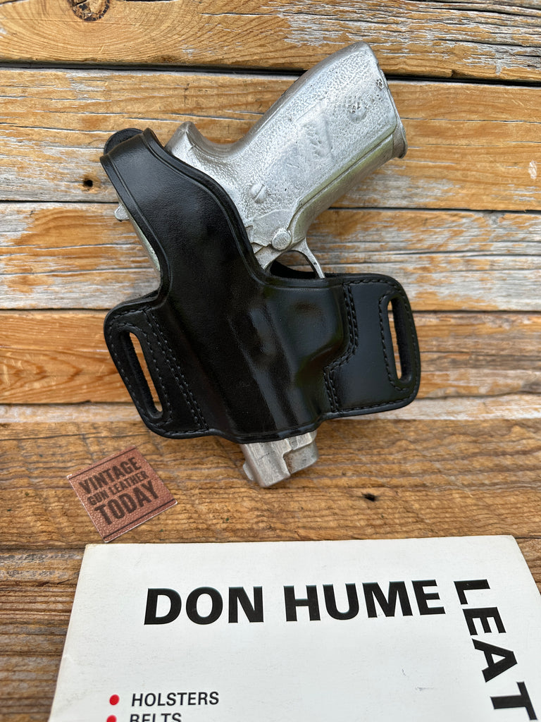 Vintage Don Hume H717 Open Slot Black Leather OWB Holster For Sig P228 P229