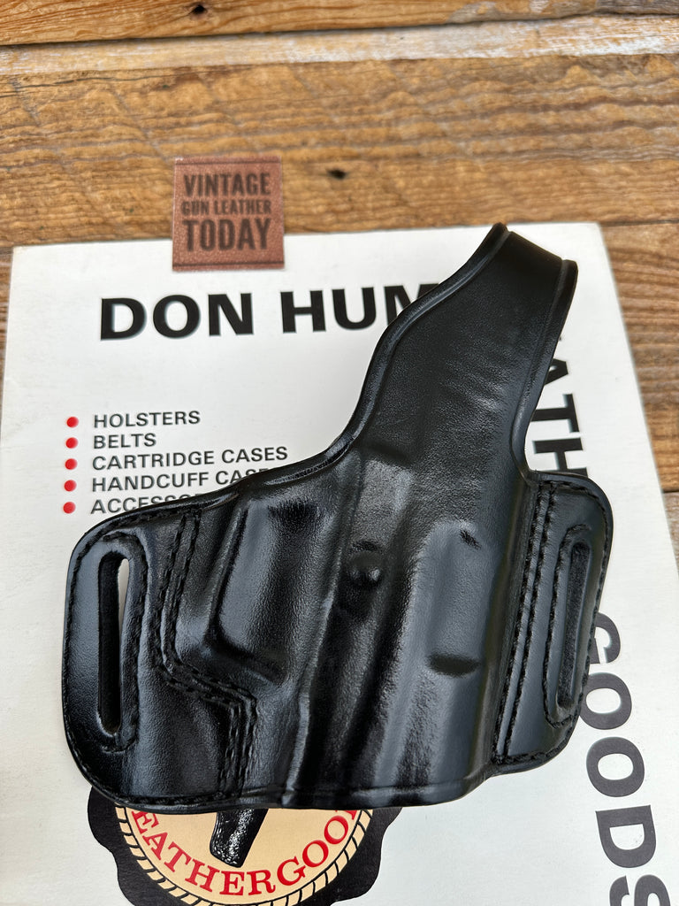 Vintage Don Hume H717 Open Slot Black Leather OWB Holster For H&K USP 45 Compact