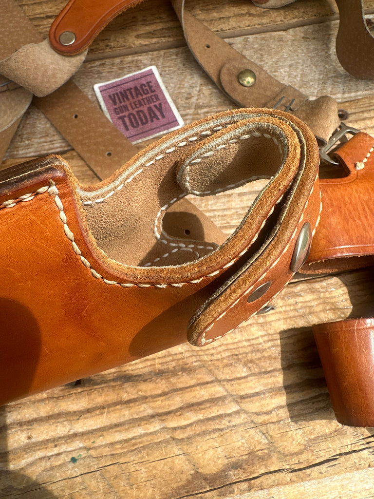 Vintage Tex Shoemaker Brown Leather Lined Shoulder HolsterFor Sig P220 P226