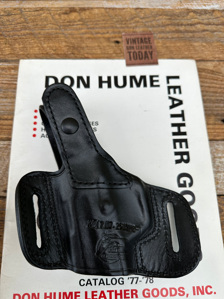 Vintage Don Hume H717 Open Slot Black Leather OWB Holster For H&K USP 45 Compact