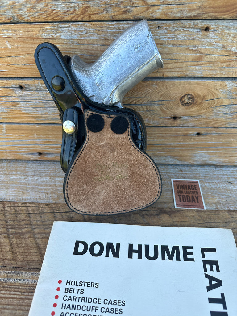 Vintage H720 30-1 Don Hume Black Gloss Leather Paddle Holster For Sig P228 P229