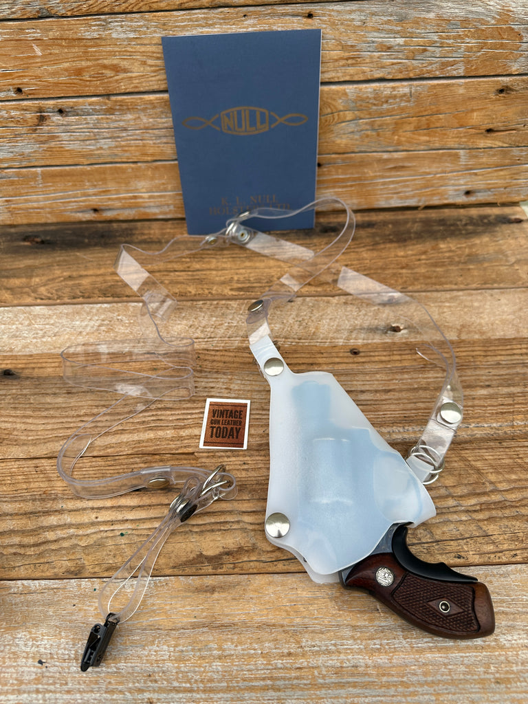 K.L NULL SKR White Polymer Shoulder Holster for S&W J Frame Revolver 36 60 2"