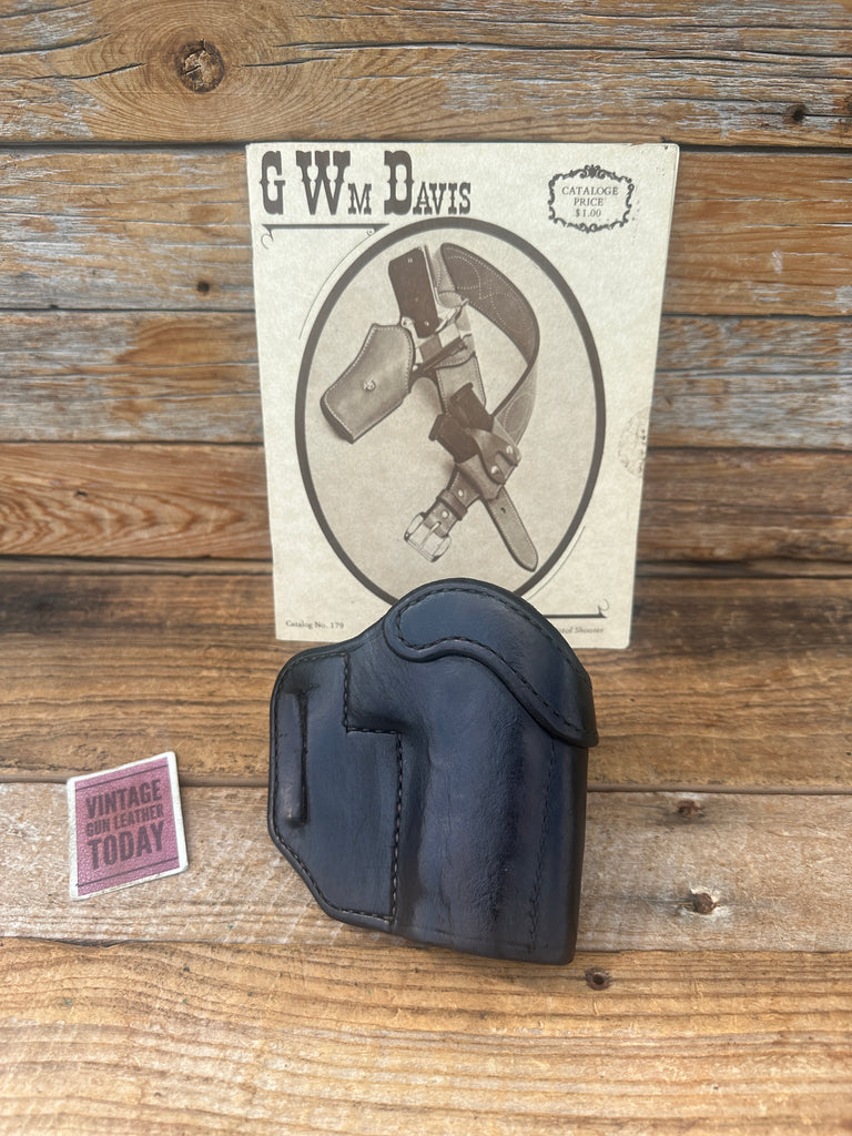 Davis Leather Black Leather OWB Holster For 4" Kimber Right Draw