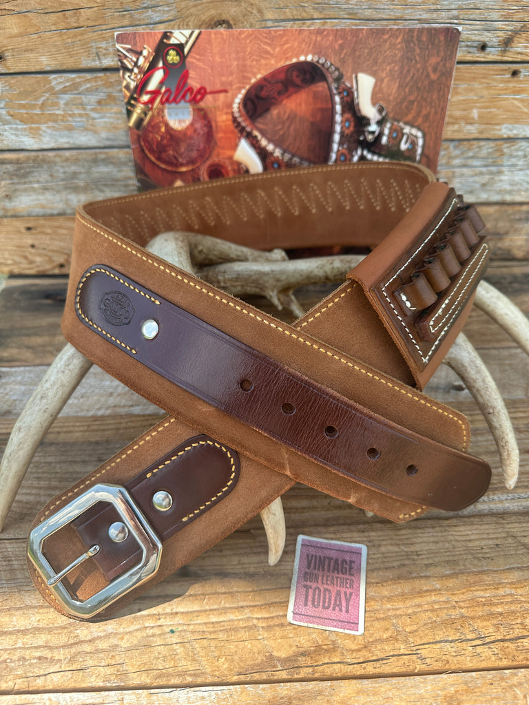 GALCO 1880'S .38 / .357 Cartridge Gun Belt Sz 40 w/ Additional Ammo Belt Slide