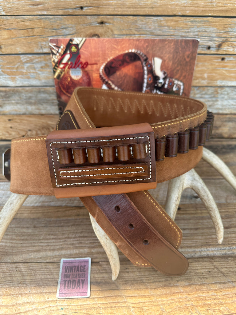 GALCO 1880'S .38 / .357 Cartridge Gun Belt Sz 40 w/ Additional Ammo Belt Slide