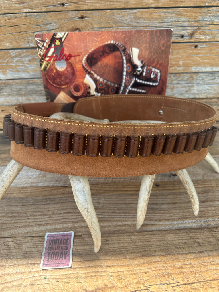 GALCO 1880'S .38 / .357 Cartridge Gun Belt Sz 40 w/ Additional Ammo Belt Slide