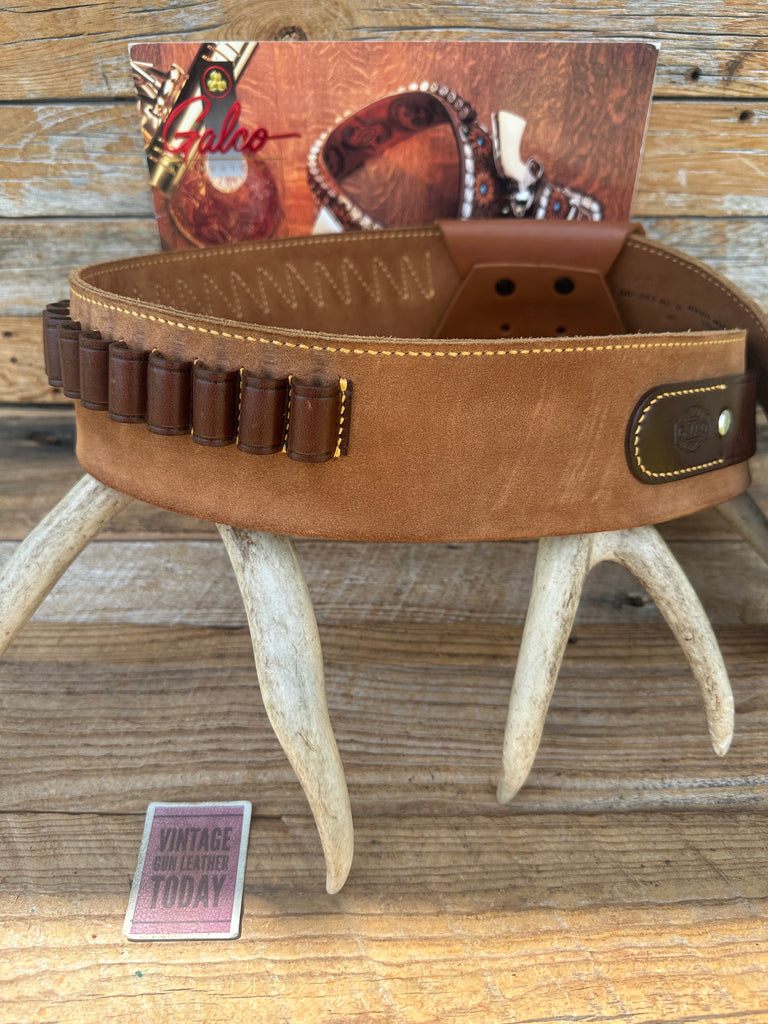 GALCO 1880'S .38 / .357 Cartridge Gun Belt Sz 40 w/ Additional Ammo Belt Slide
