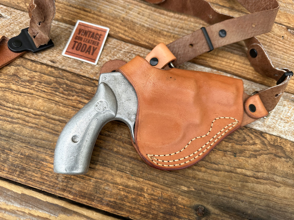 Vintage Desantis Brown Leather Shoulder Rig For 2" S&W 36 Chiefs Revolver