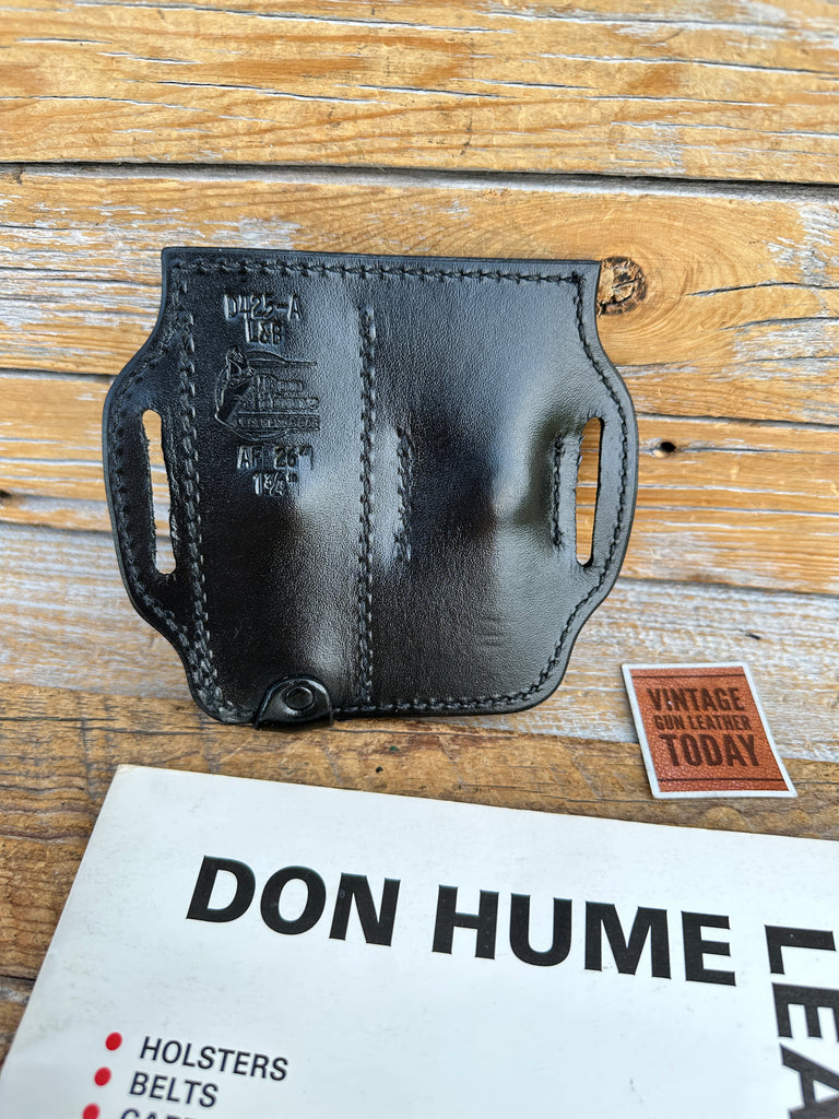 Don Hume D425 BLACK Leather 1" Diameter Flashlight and 26" ASP Baton  1.75" Slots