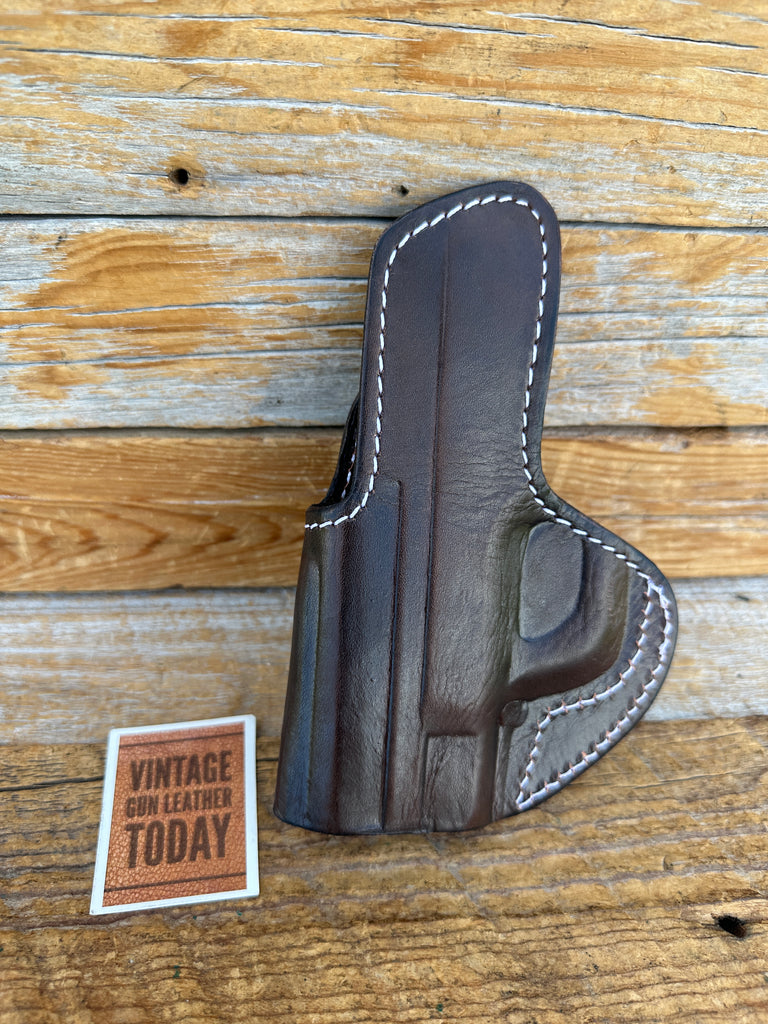 Tauga Brown Leather Lined IWB Holster For S&W M&P Shield 9mm .40
