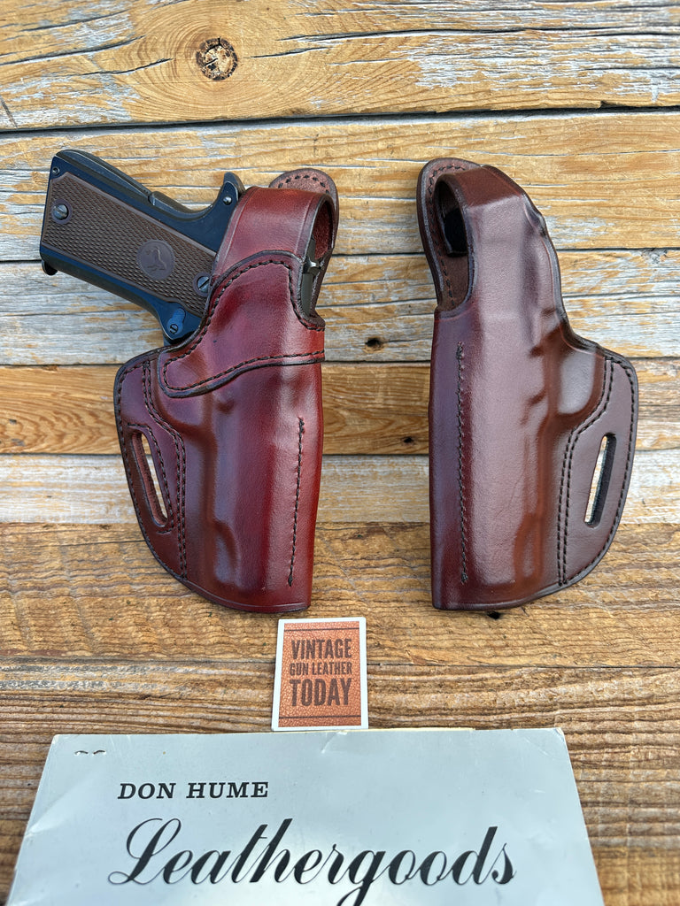 Vintage Don Hume H722 Brown Leather Holster For Colt 45 1911 Commander 4.25