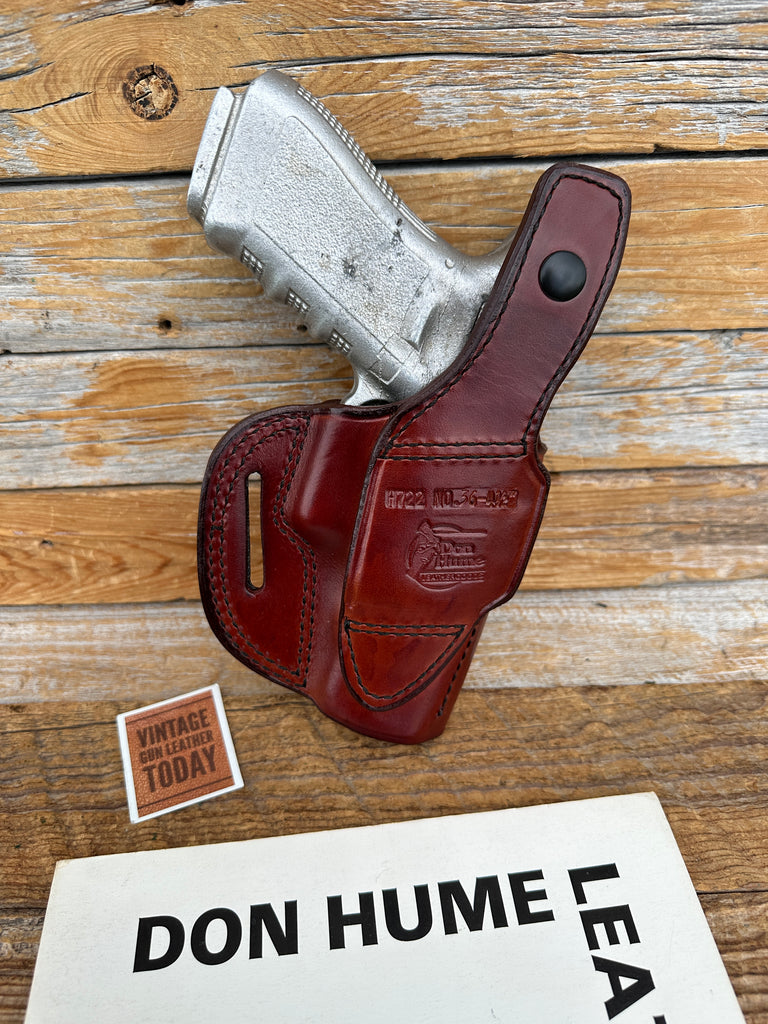 Vintage Don Hume H722 36 41/2 Brown Leather Holster For GLOCK 17 G17 22 31