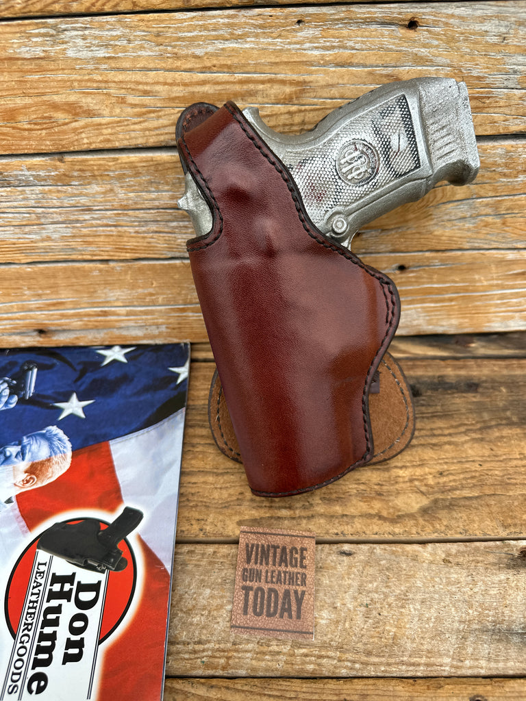 H720 26F -45 Don Hume Brown Leather Paddle Holster For Beretta Cougar 8045