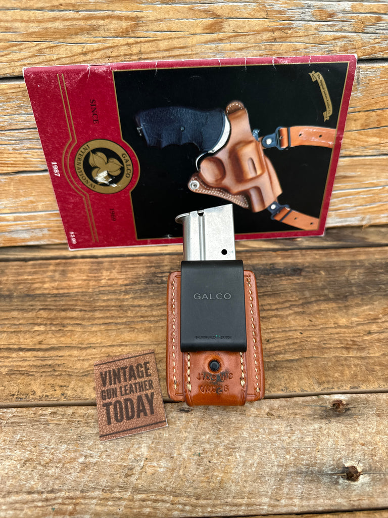 GALCO Brown Leather Single Magazine Carrier 1911 45 Stamped Kimber